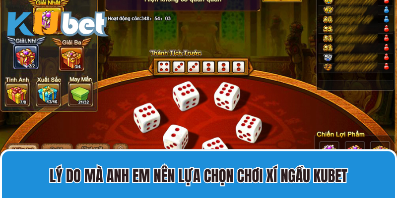 Lý do mà anh em nên lựa chọn chơi xí ngầu Kubet